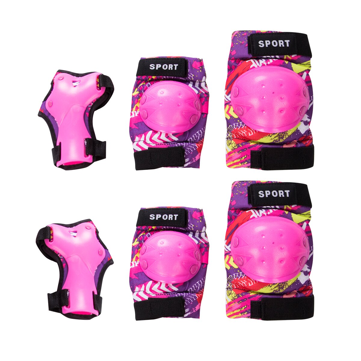 6 unids/set para niños, equipo protector de rodilla para deportes al aire libre, coderas, protectores de muñeca para montar, protección de seguridad para patinaje sobre ruedas