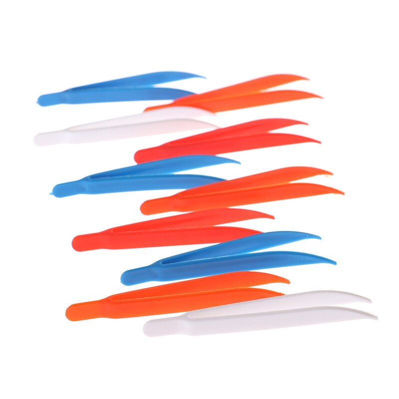 10pcs Plastic Tweezers Children Tweezers Games Teaching Learning Educational Toys Random Color