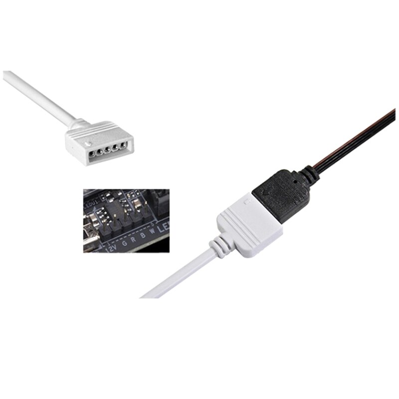 SATA 12V 4Pin RGB AURA 3 Button Controller With 5 Splitter Hub Adapter Cable For RGB Strip Lighting Fan Cooler