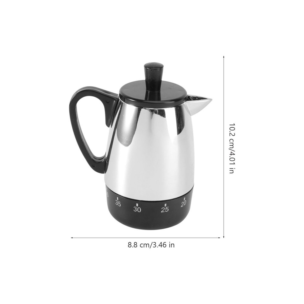 1Pc Lovely Timer Kettle Shaped Mechanical Timer Time Management Tool for Student