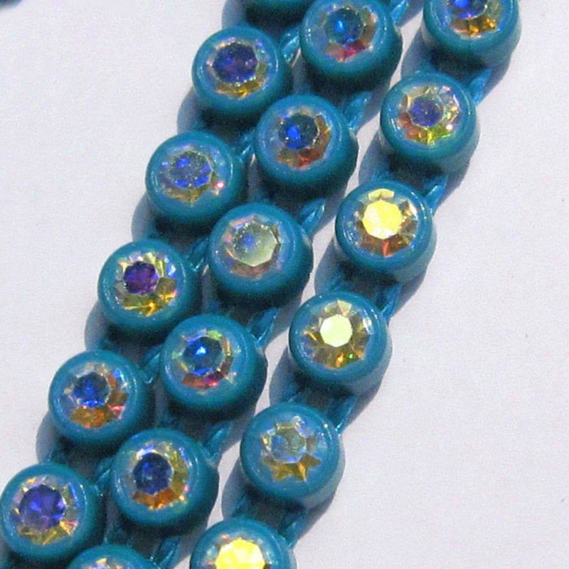 SS8 10 Meter Kunststoff Strass Streifenbildung Für einheimisch Perlen Schmuck Ohrring Strass Trimmen Kleidung Zubehör: Durcheinander