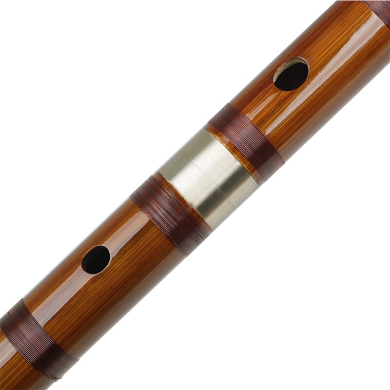 Bamboo Flute - C, D, E, F, G Key - Open Hole Design - Bitter Bamboo Musical Instrument