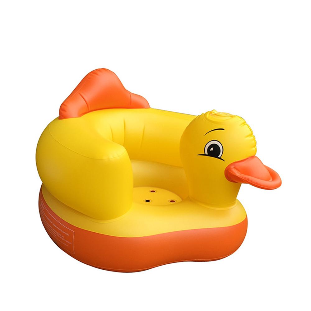 Inflatable Chair for Kids Toddlers Cute Yellow Duck Bathing Chair with Back bathing chair for babies,inflatable chair: Default Title