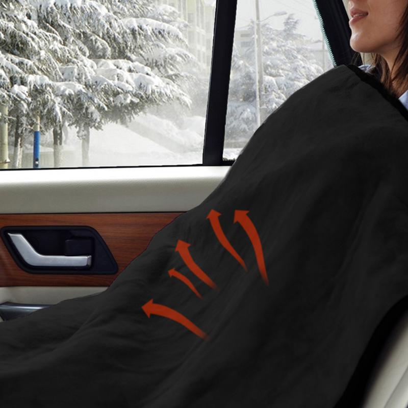 1 st biltillbehör vinter svart fleece 12v 150cm brytare kontroll bil konstant temperatur värmefilt bil elfilt