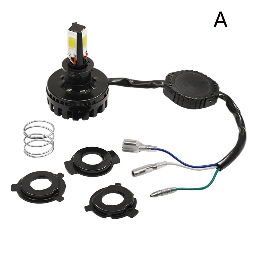 Luz Led blanca para faro de motocicleta H6 H4, Ba20d DC12v, bombillas para faro delantero de moto, luz alta y baja de 24W, 3000LM, novedad: Azul hielo