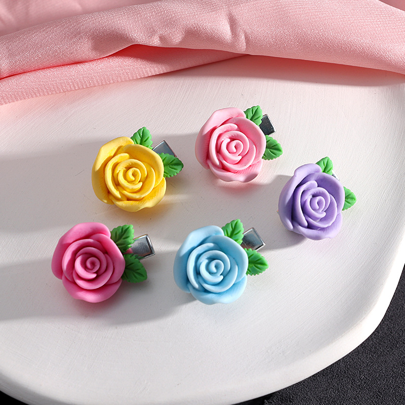 Épingle à cheveux rose douce pour fille, série mignonne, nœud, pêche, camélia, cœur, bord, accessoires pour cheveux, coiffure: Or