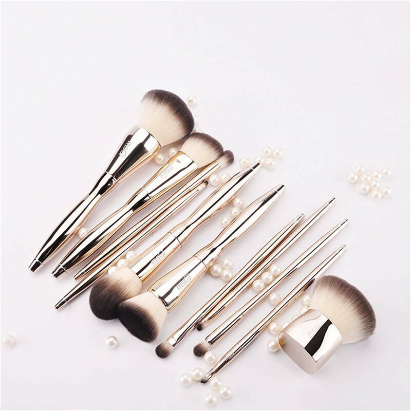 11 stuks/sets msq contour blush make-up foundation oogschaduw wenkbrauwpoeder make-up kwast cosmetische tools