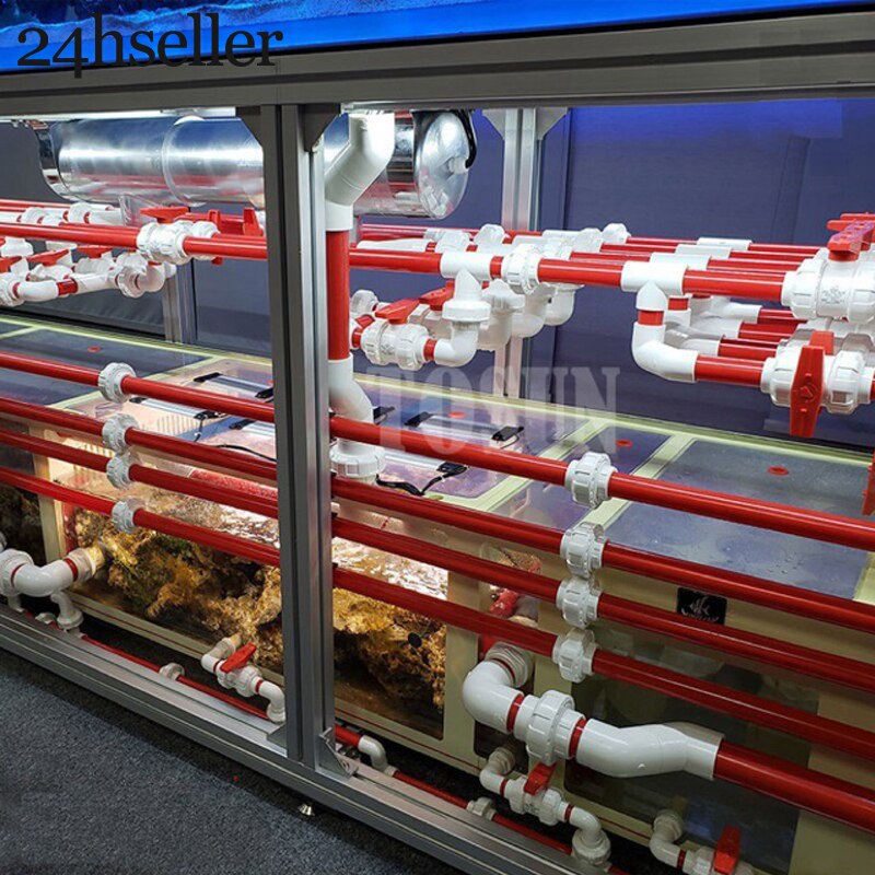 2pcs 50cm O.D 20~50mm Red UPVC Pipe Aquarium Water Supply Pipe Irrigation Fish Tank PVC Pipe Drainpipe Water Tube