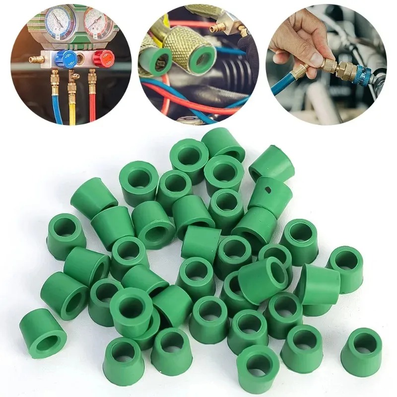 200-50Stck Gummi Dichtung Klimaanlage 1/4'' Ladung Schlauch Ventil Dichtung Verteiler Reparatur Dichtung Bausatz Ersatz Auto zubehör