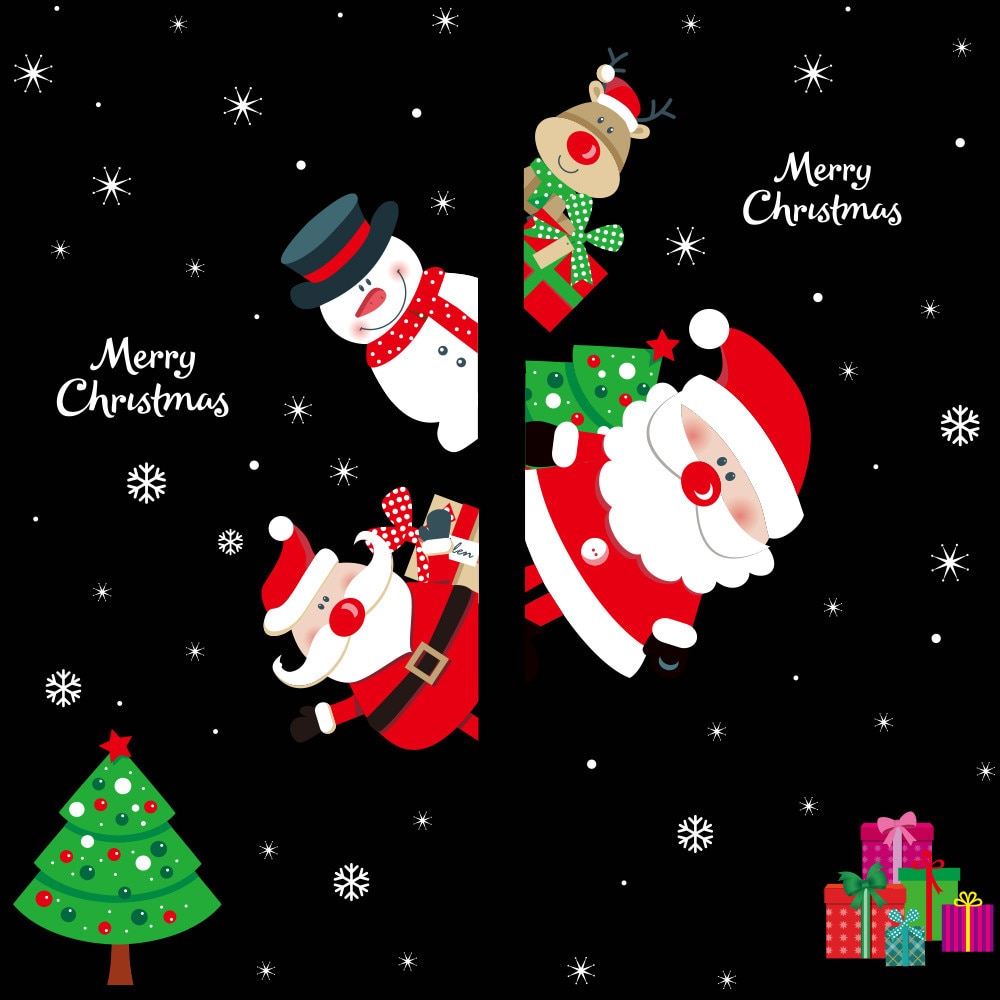 Vrolijk Kerstfeest Raam Muur Sticker Decoratie Decal Home Decor Kerst Decoraties Voor Home Party Nieuwjaar Navid #30