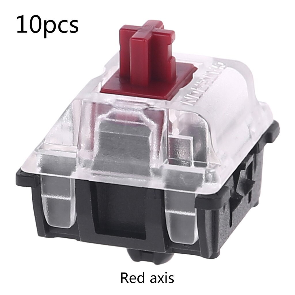 Gateron-interruptor óptico para reemplazar el Teclado mecánico, conmutador óptico GK61 SK64, azul, rojo, marrón, negro, amarillo, eje blanco: 10Pcs Red