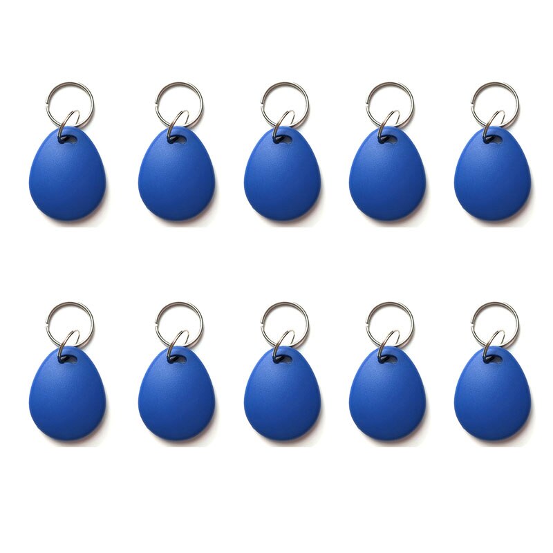Uid fob 13.56mhz bloco 0 setor gravável ic cartão clone mutável inteligente keyfobs chave tags 1k s50 rfid controle de acesso: 10pcs Blue