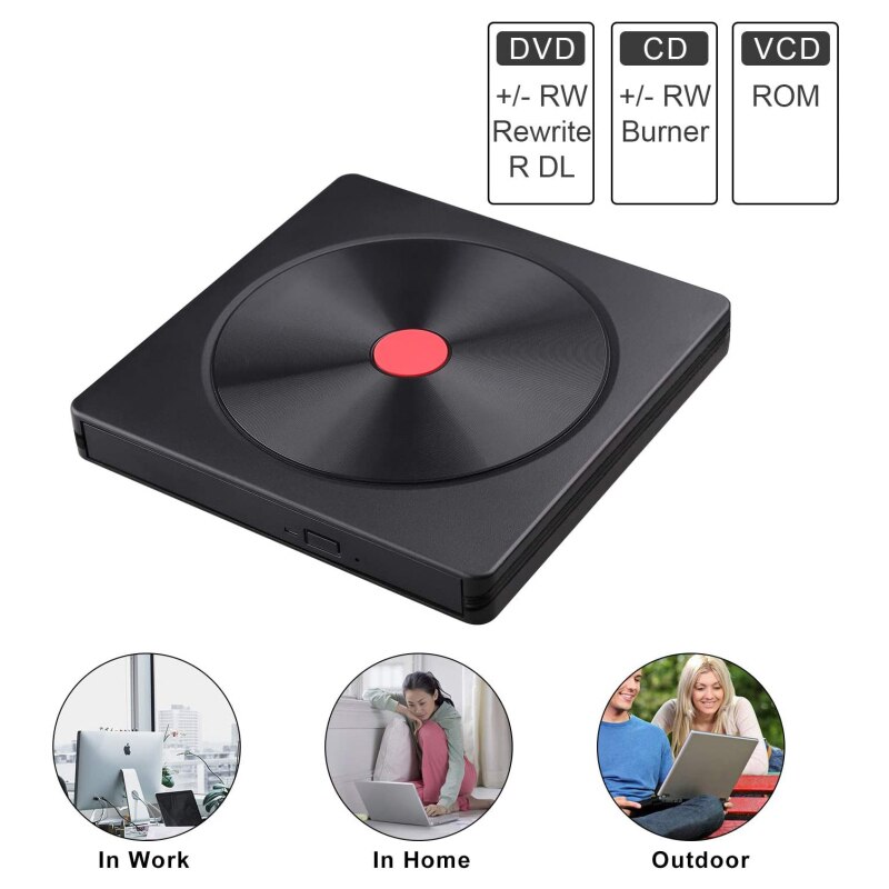 Draagbare Usb 3.0 Externe Dvd Brander Schrijver Recorder Dvd Rw Optische Drive Voor Laptop Cd Rom Brander Compatibel