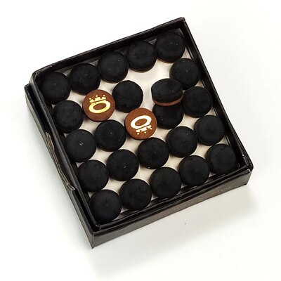 Jassinry 25 stks Lijm Snooker Cue Tips 10mm/11mm radiaal biljartkeu tips Biljart Accessoires 2 kleuren optioneel: 11mm brown