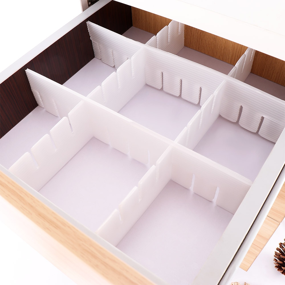 2pc plastikowe diy kratka robić szuflady separator separator potrzeby domowe robić skarpetki bielizna Clapboard przegroda organizer narzędzia