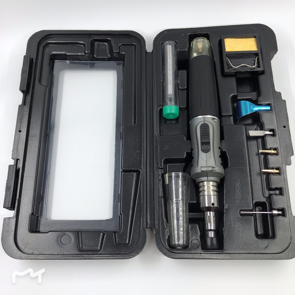 Kit de herramientas de soldadura de hierro 10 en 1 Juego de soldador de gas butano soplete kit