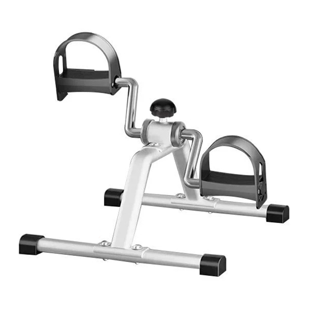 Ejercitador de Pedal portátil debajo del escritorio ejercitador de Pedal de bicicleta resistencia ajustable Mini entrenador de bicicleta antideslizante para ejercicio en casa: Beige