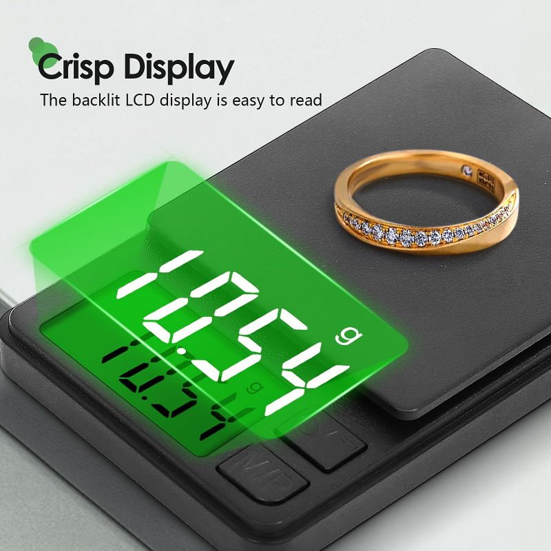 [1000g Digital Scale] Portable Precision Digital Pocket Scale Food ScaleJewelry ScaleBacklit LCDProtective Cover Kitchen Coffee