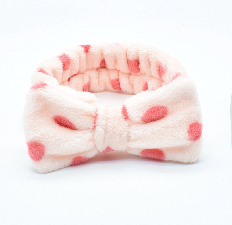 Voor Vrouwen Meisjes Hoofdbanden Omg Brief Coral Fleece Wassen Gezicht Boog Haarbanden Hoofddeksels Haarbanden Tulband Haar Accessoires: Pink and red