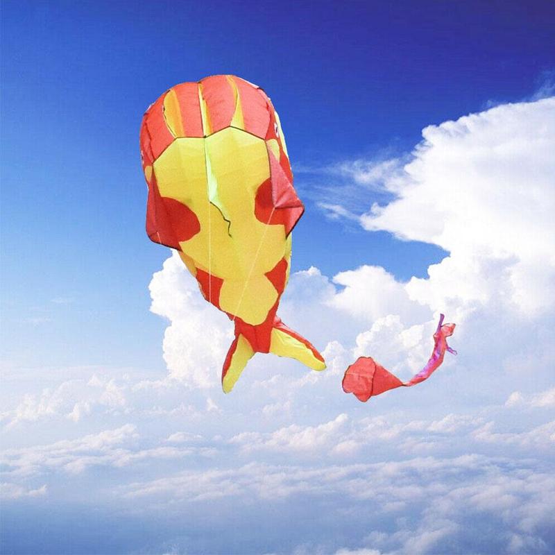 Whale Kite - Cartoon Animal Design - Easy to Fly - Polyester - for Kids & Adults