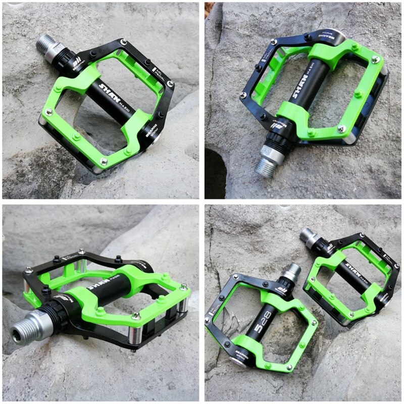 1 Paar Straße Mountainbike Ultraleicht Anti-Unterhose Flache Pedale Plattform Aluminium Legierung CNC Lagerbier Pedal für MTB Fahrrad