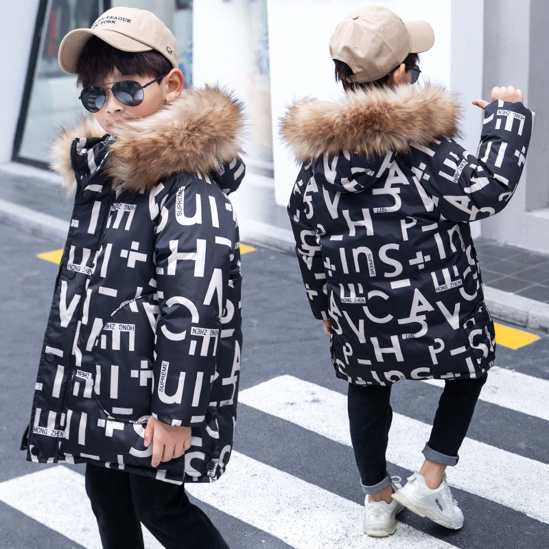 Toddler Boy Winter Coats Childrens Winter Jacket Boys Fur Coat Parkas Teenage 3-12 boys clothes Outerwear Casual Hooded