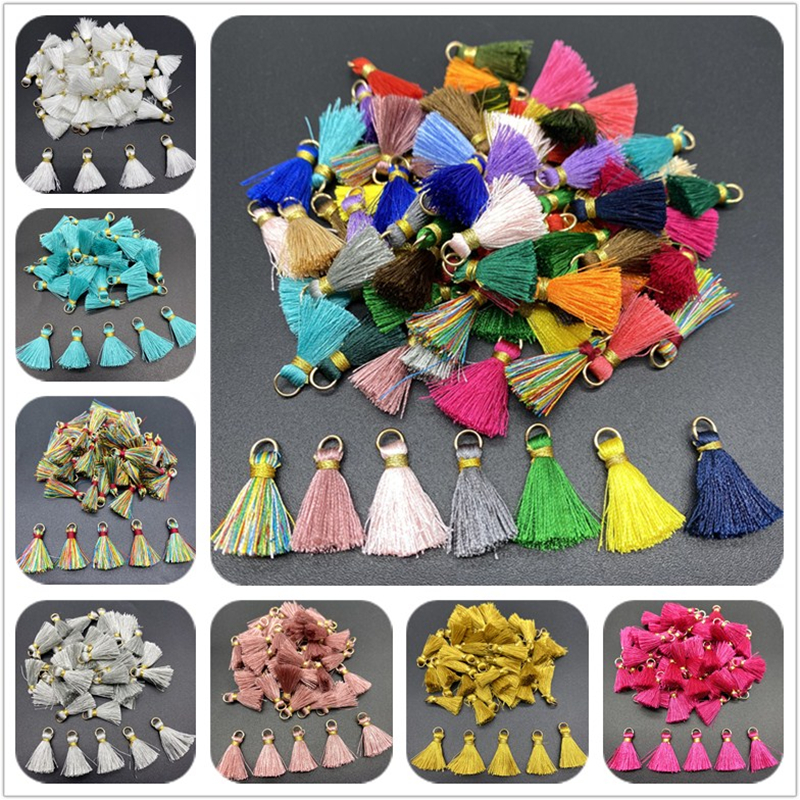 10Pcs Polyester Trim Fringe Tassel Naaien Gordijnen Accessoires Diy Sleutelhanger Mobiele Telefoon Riemen Hanger Kwasten Voor Sieraden Maken