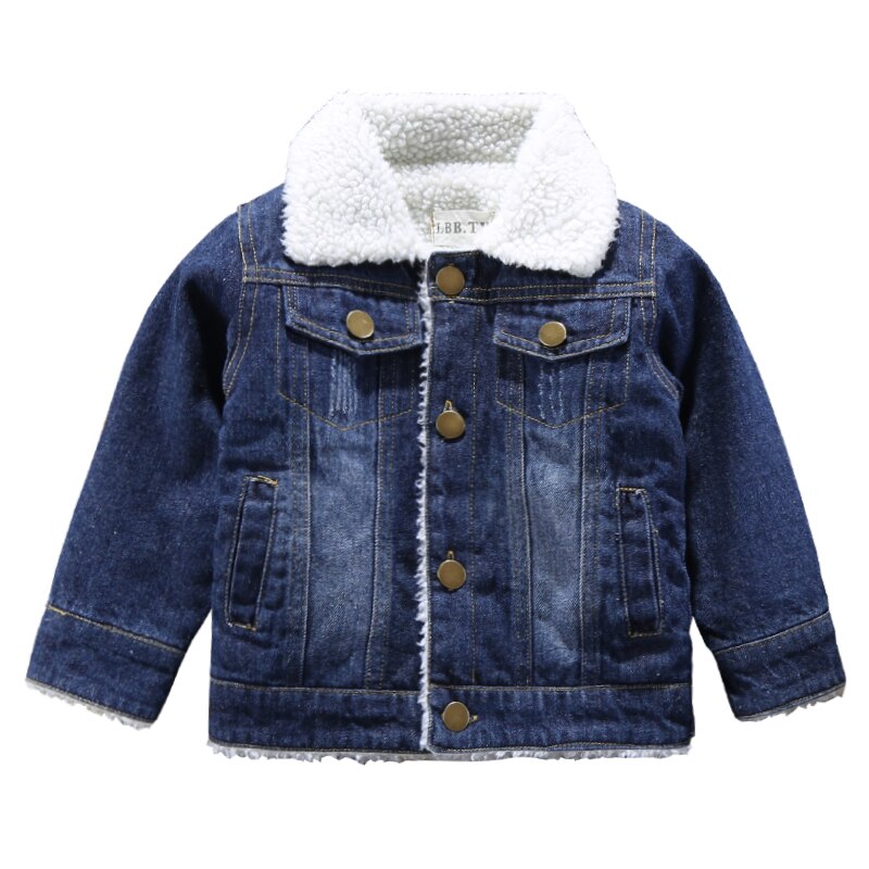 Jongens Denim Jassen Winter Kids Dik Fluwelen Bovenkleding Voor Baby Jongens Kinderen Warme Jassen Kleding Jongens Doorout Outfits