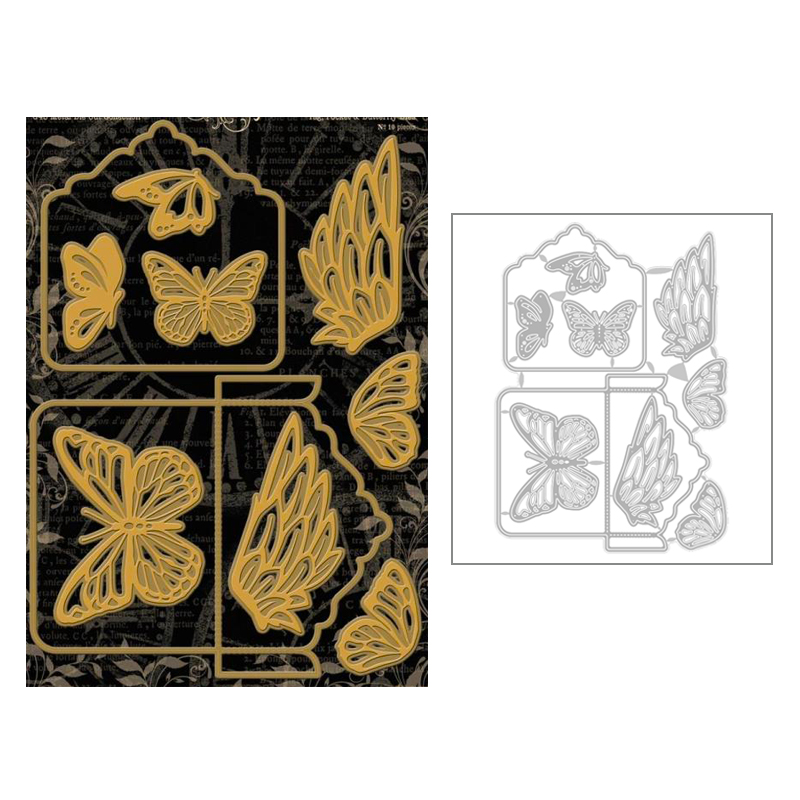 DIY Animal Insect Butterfly Relief Embossing Metal Cutting Dies For Scrapbooking Foil Card Paper Making no stamps