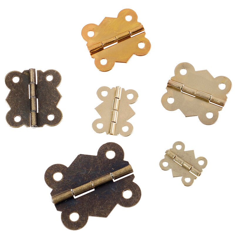 10PC Mini Butterfly Door Cabinet Drawer Jewellery Box Hinge Furniture 5 sizes