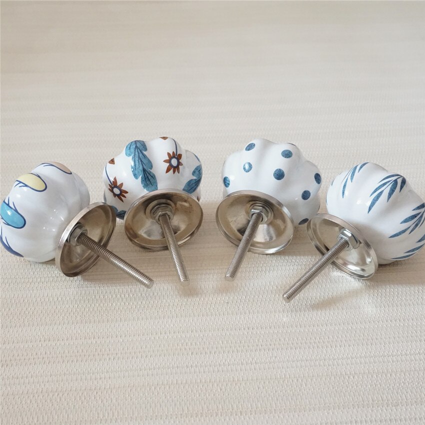 Bouton de poignée de porte de meubles bleu | Commode, boutons en céramique uniques, tire bouton de tiroir coloré armoire de cuisine, tire boutons de placard
