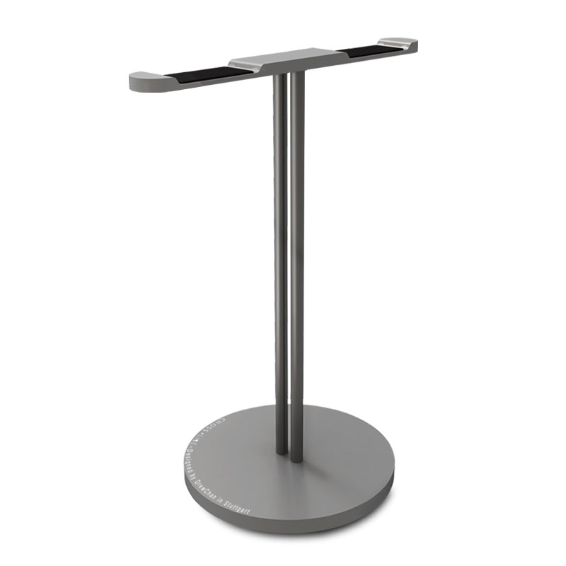 Aluminum Headphone Holder Stand Dual Hanger Holder Earphone Desk Display Rack Bracket with Anti-slip Pad for Game Headphones: PURPLE