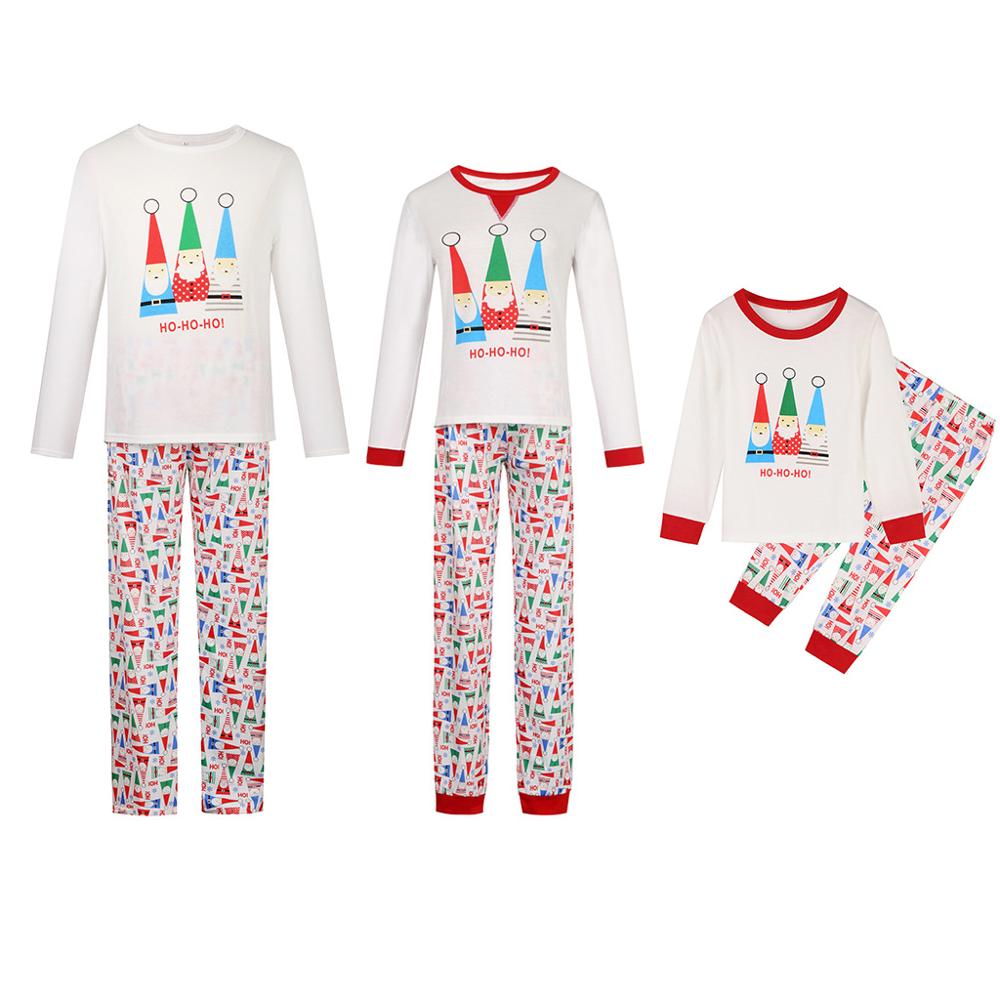 Baby julemand pyjamas pyjamas børn nattøj børn røde fuldærmede stribede bukser julepyjamas børn juletøj hustøj