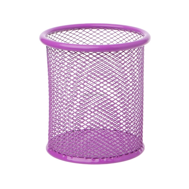 Rectangular Mesh Style Metal Pencil Holder Organizer Desk Pen Containers: 9