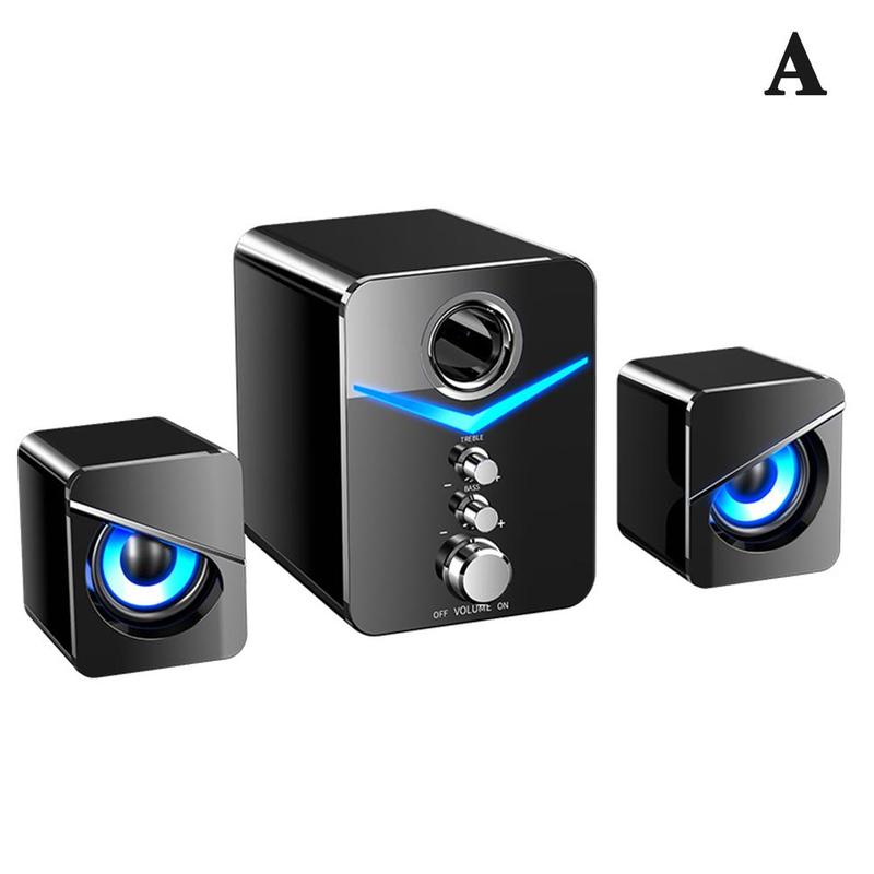 AUX Wired Bluetooth Speaker Combination Computer Speakers Theater For Laptop Box Music Player Home Sound PC Subwoofer Syste W1M6: A