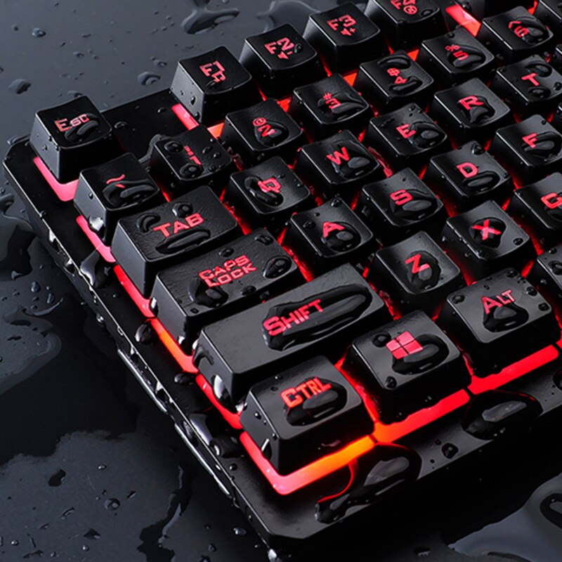 Klawiatura Gamingowa PC z Podświetleniem RGB - Mechaniczna, Przewodowa, 104 Klawisze, Multimedia