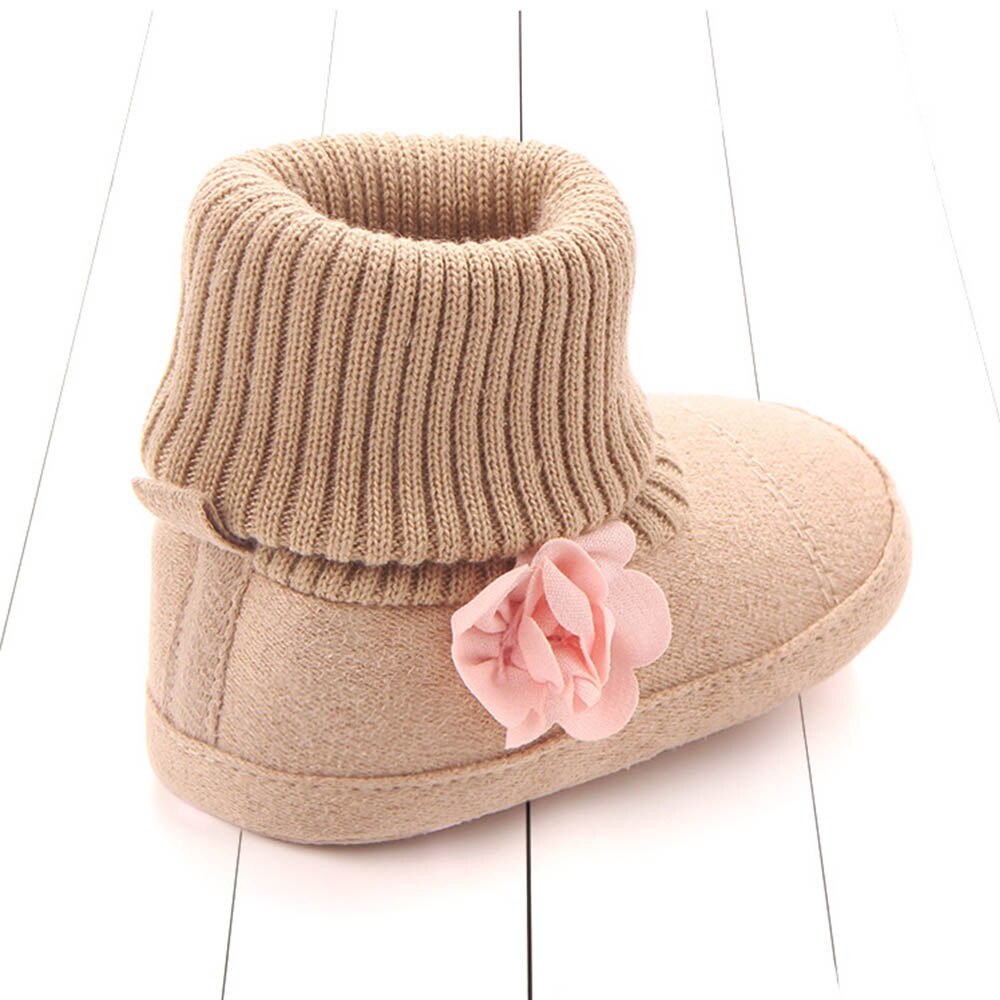 Autumn Winter Cute Girls Boots Solid Color Warm Comfortable Cotton Knitting Baby Kids Boots children's shoes