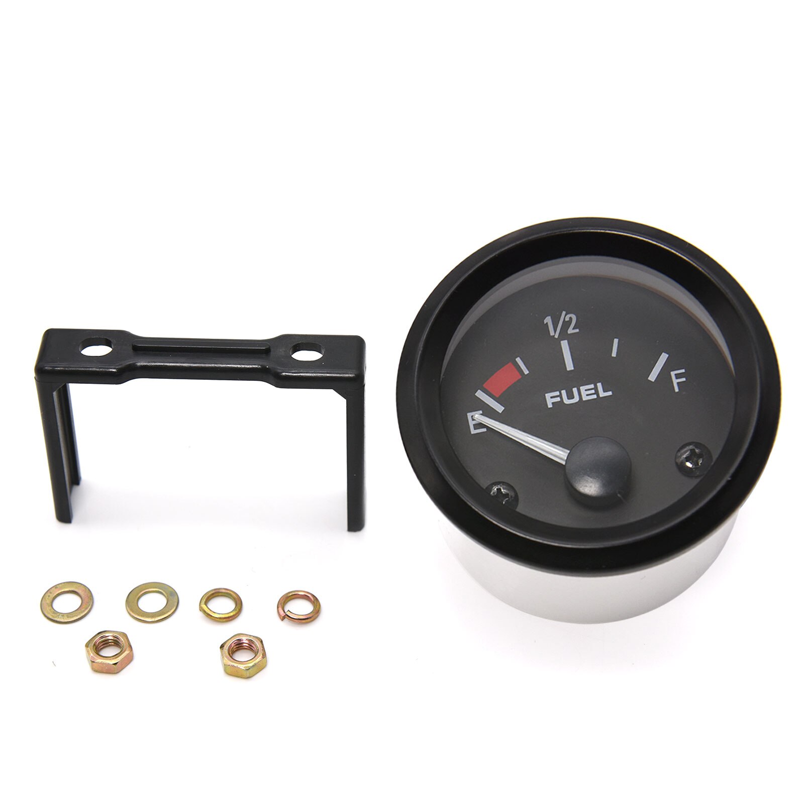 oil gauge 2 " 52mm Fuel Level Gauge Car Meter White LED Light Black Rim Automotive Gauges 12V E-F racing motorcycle parts china: gauge