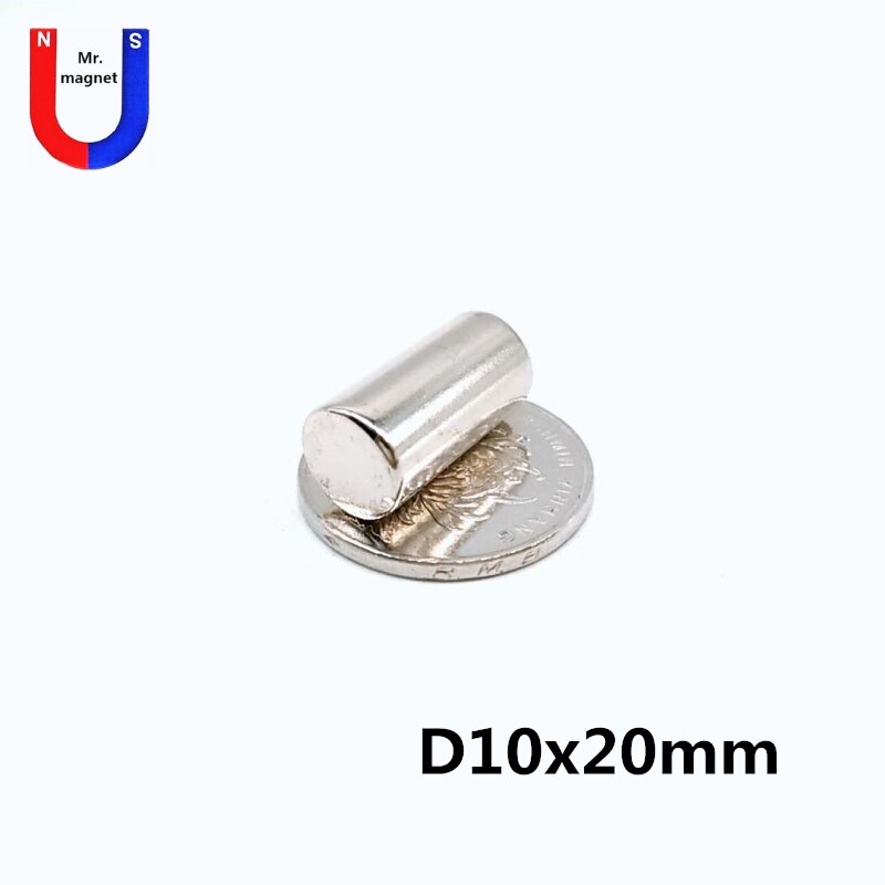 20 pcs 10x20 magneet 10x20mm sterke steken neo neo dymium D10x20 magneten N50 D10x20mm, 10*20 permanente magneet 10*20mm