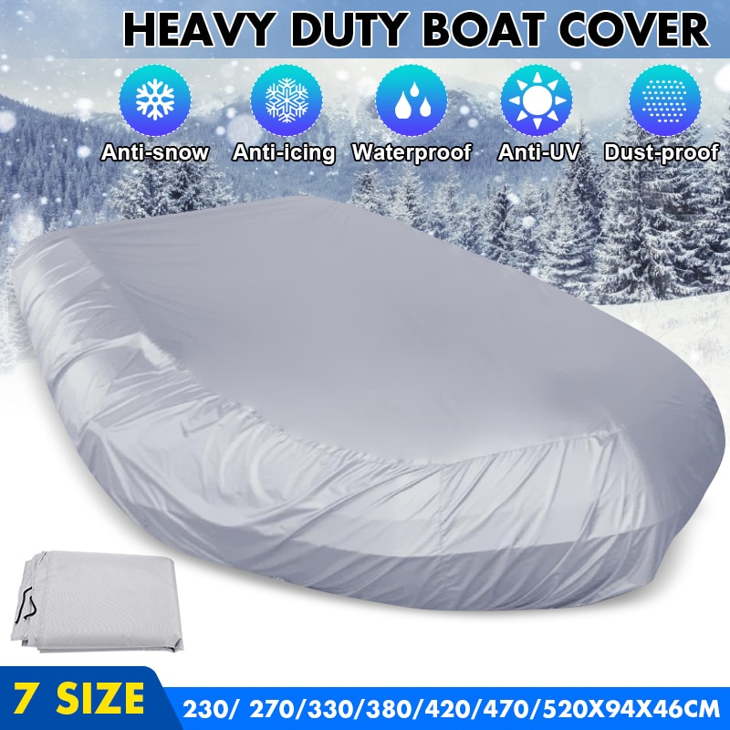 7 size Boat Sun Cover Anti-UV Waterproof for Heavy Duty Marine Fishing Boat Rubber Boat Kayak Inflatable Boat Truck