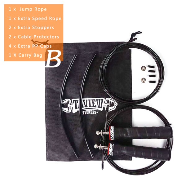 Cuerdas de salto pesadas Crossfit saltar velocidad cuerda con rodamientos de bolas de Cable de velocidad Extra Mango antideslizante para doble unders