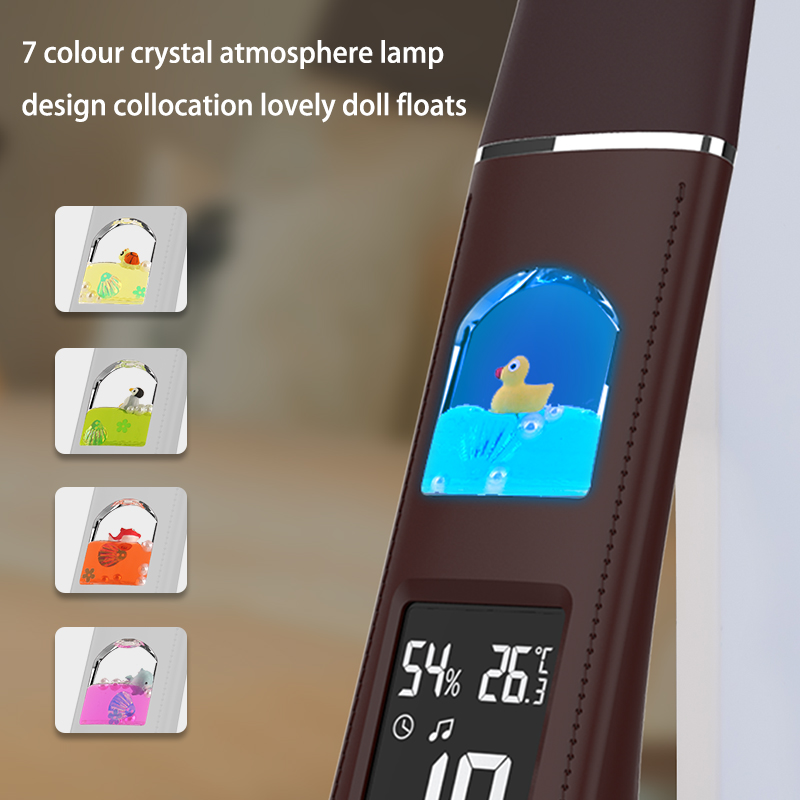 LED-Schreibtischlampe mit Kalender, Temperatur, Wecker, berühren-Dimmung, Augenschutz, Tischlampe, wiederaufladbar, USB-Leseschreibtischleuchten