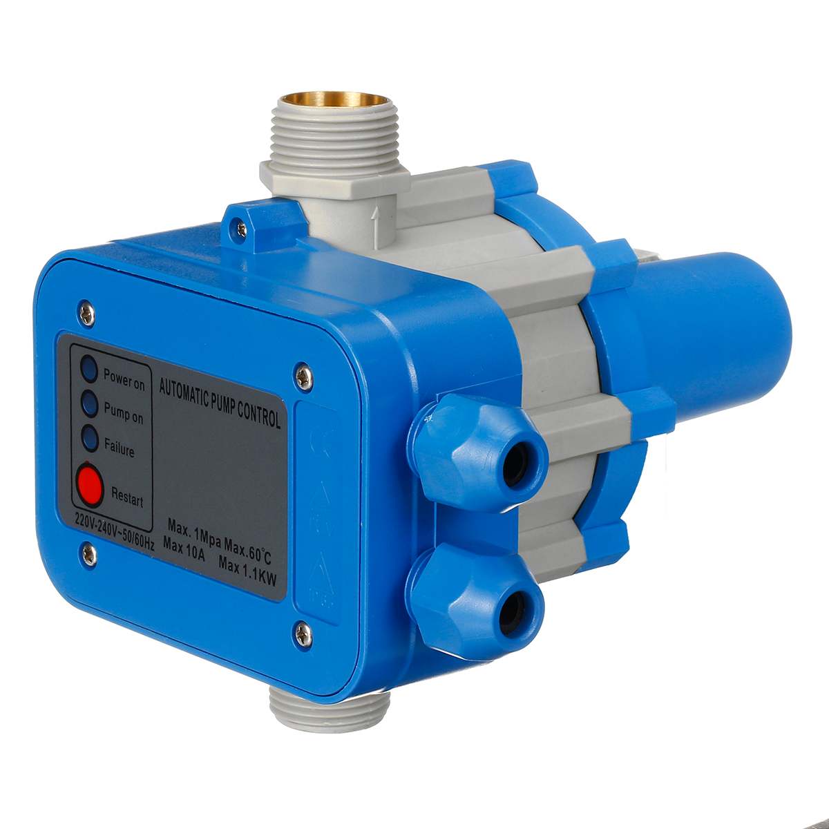 Becornce Electronic Switch Automatic Water Pump Pressure Controller Portable Auto Pressure Control Switch 10A 1.1KW 1Mpa 10B