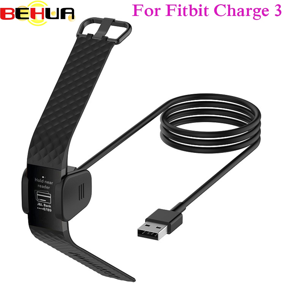 Vervangbare USB Lader Voor Fitbit Charge3 Smart Armband Usb-oplaadkabel voor Fitbit Lading 3 Polsband Dock Adapter oplader