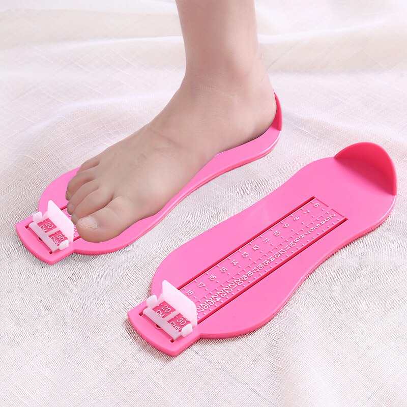 Medidor de medida de pie para bebé, regla de pie para chico, regla de medición de tamaño de zapatos, regla de ajuste de pie para crecimiento de longitud, 5 colores