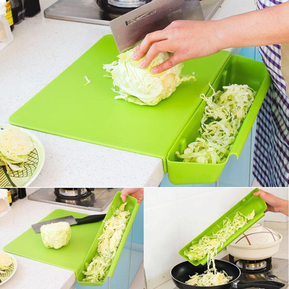 2 in1 Chopping Board Frosted Kitchen Cutting Board with Slot Cutting Vegetable Meat Tools Kitchen Stuff Accessories