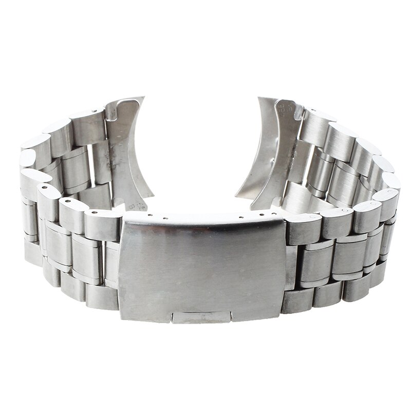 Vervangende band horlogeband 24mm roestvrij staal metaal zilverkleur