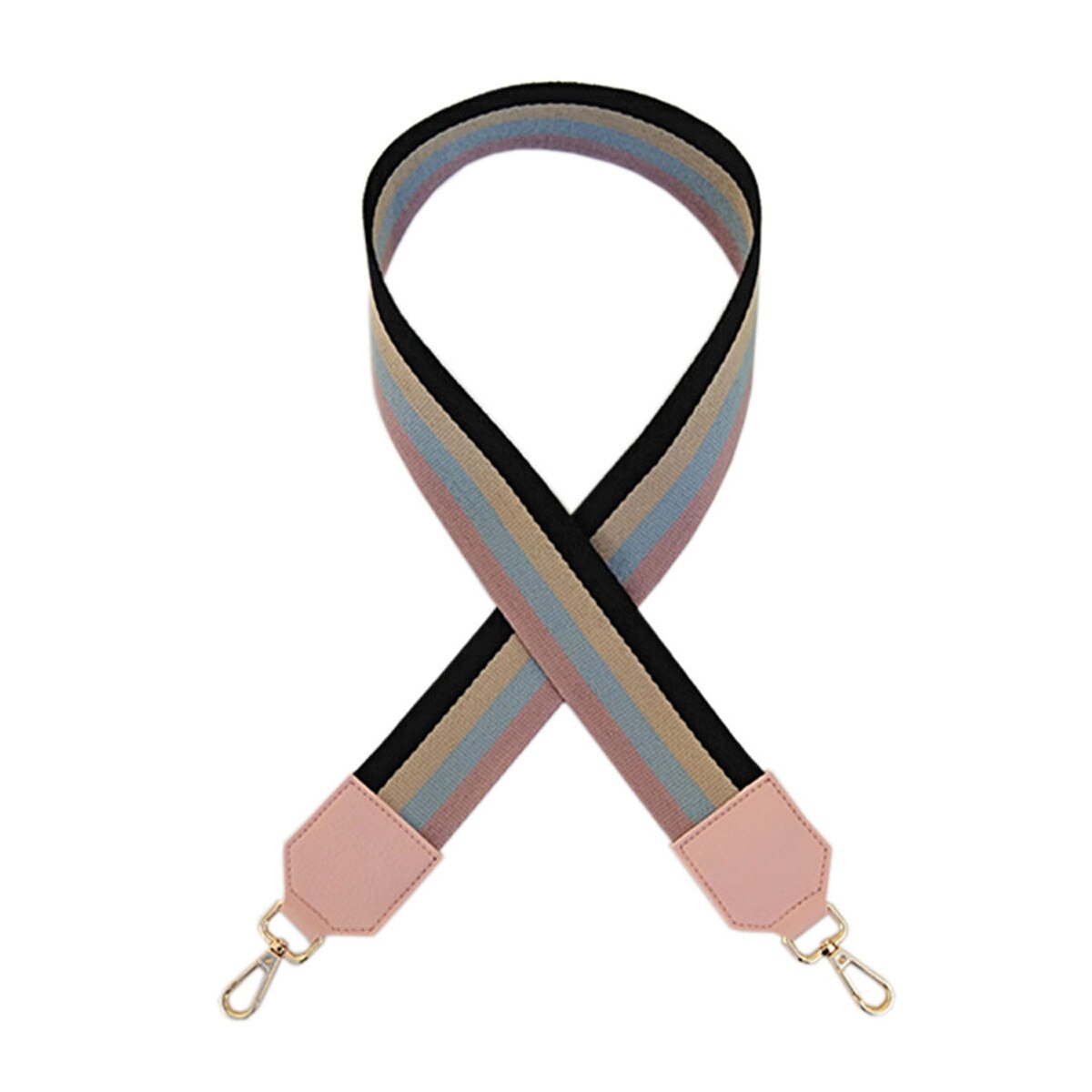 Vrouwen Gekleurde Strepen Verstelbare Vervanging Handtas Gitaarband Restrainer: pink