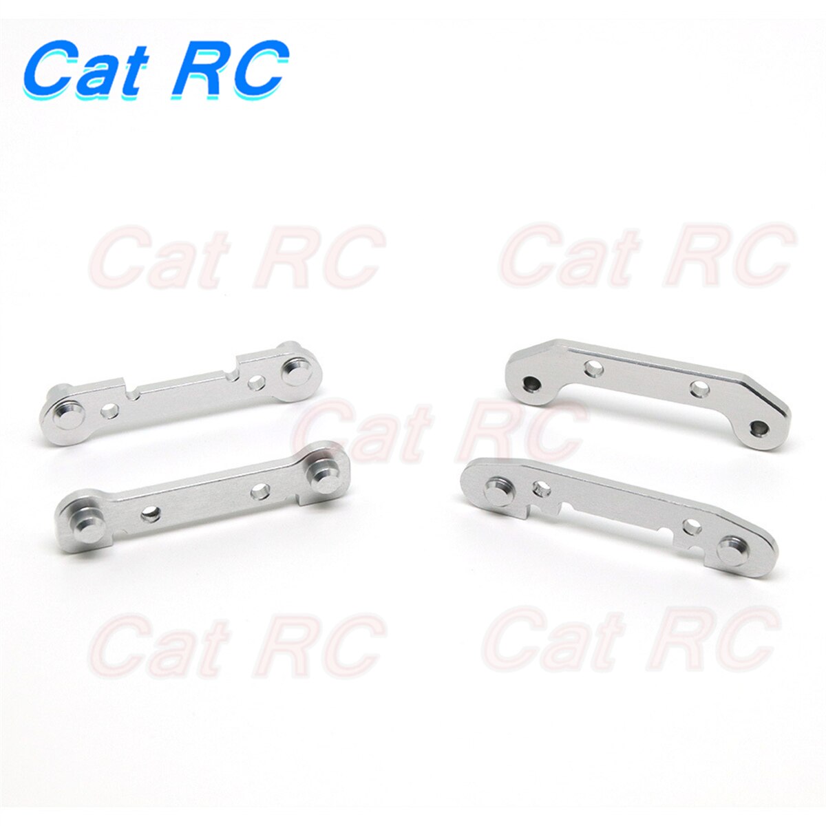Bras oscillant renforcé en alliage d&#39;aluminium, pièces de rechange catRC pour voiture RC 1/14 Wltoys 144001 1/12 124018 124019: silver 1set