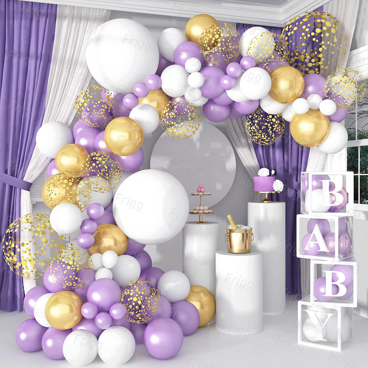 Globos de mariposa púrpura, Kit de arco de guirnalda, globo de látex, decoración para de cumpleaños, niños y adultos, globo de boda, decoración para Baby Shower